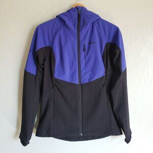 Marmot ROM Windstopper Gore-Tex Soft Shell Jacket Hooded Black/Purple Women's S